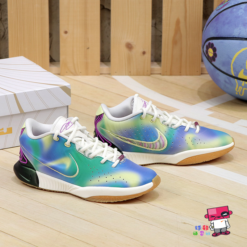 球鞋補習班NIKE LEBRON XXI SE GS 21 北極光女緩震氣墊大童籃球鞋