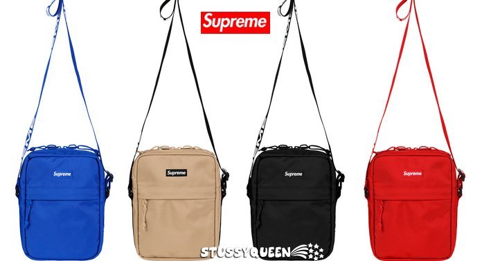 超搶手】全新正品2018 SS Supreme shoulder Bag 44代44TH 側背包肩包黑