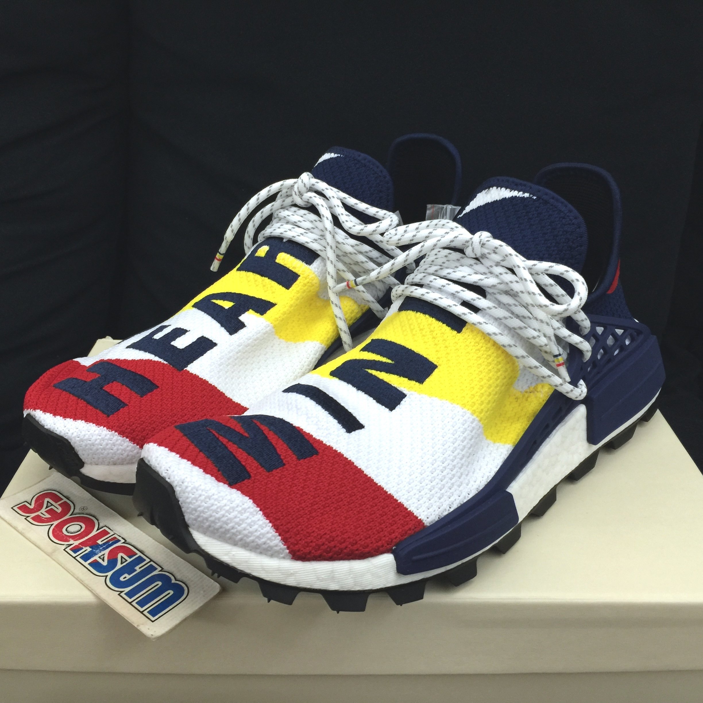 Washoes adidas HU NMD Billionaire Boys Club 白藍BB9544 男鞋BBC