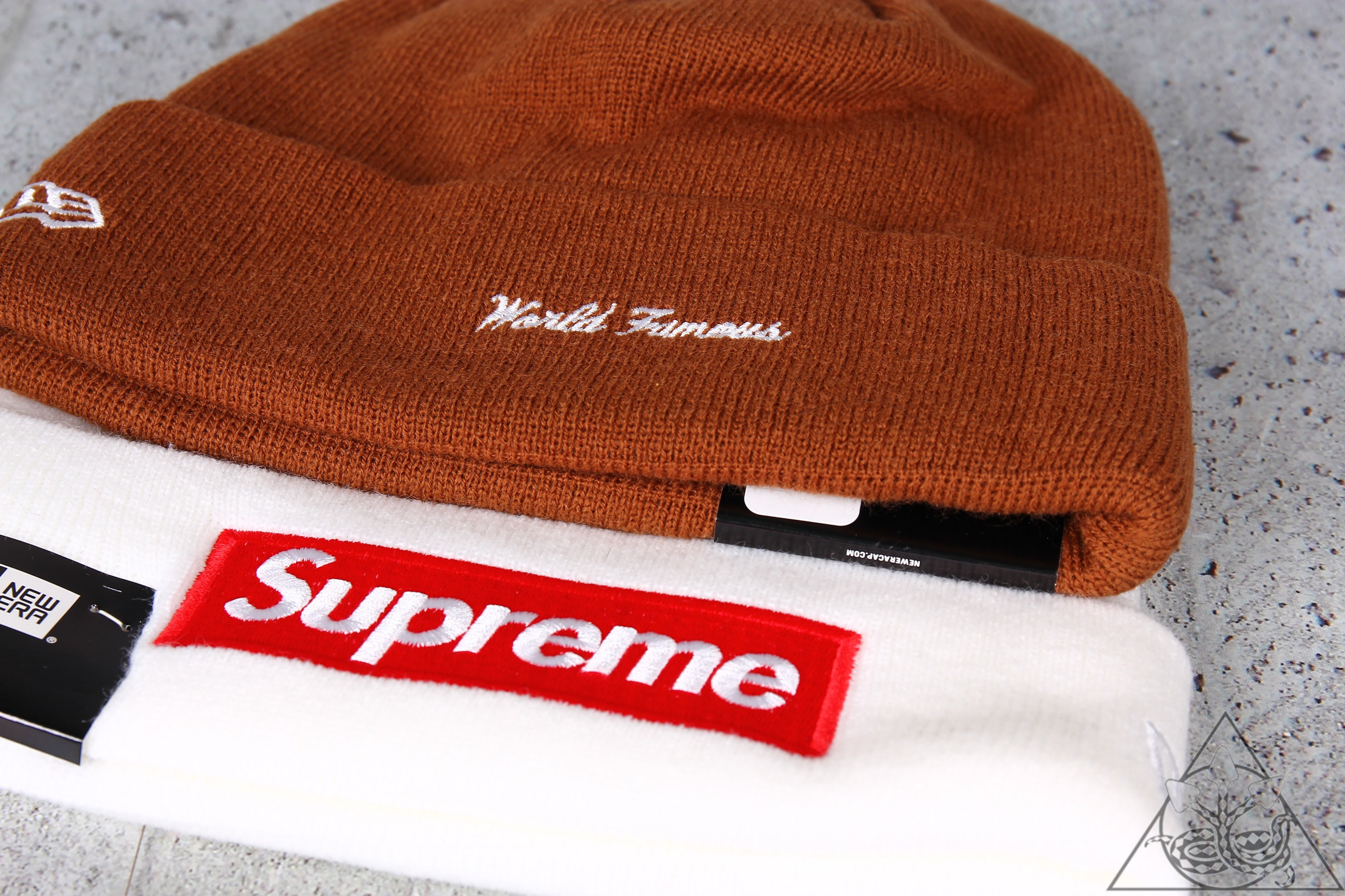 HYDRA】Supreme x New Era Box Logo Beanie 毛帽刺繡【SUP123