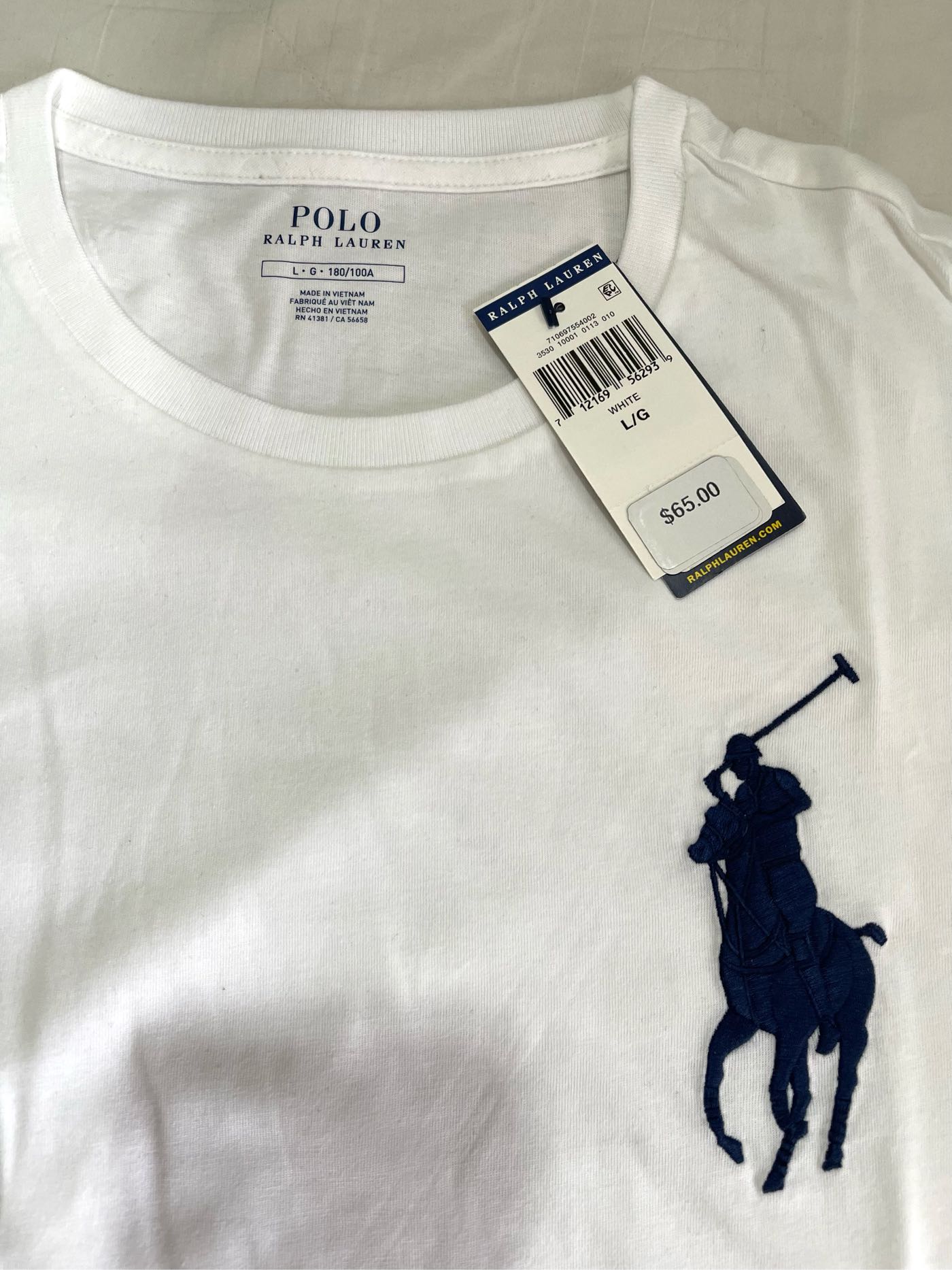 Polo Ralph Lauren 大馬刺繡logo成人版L/G號肩線49胸寬57衣長74適合36