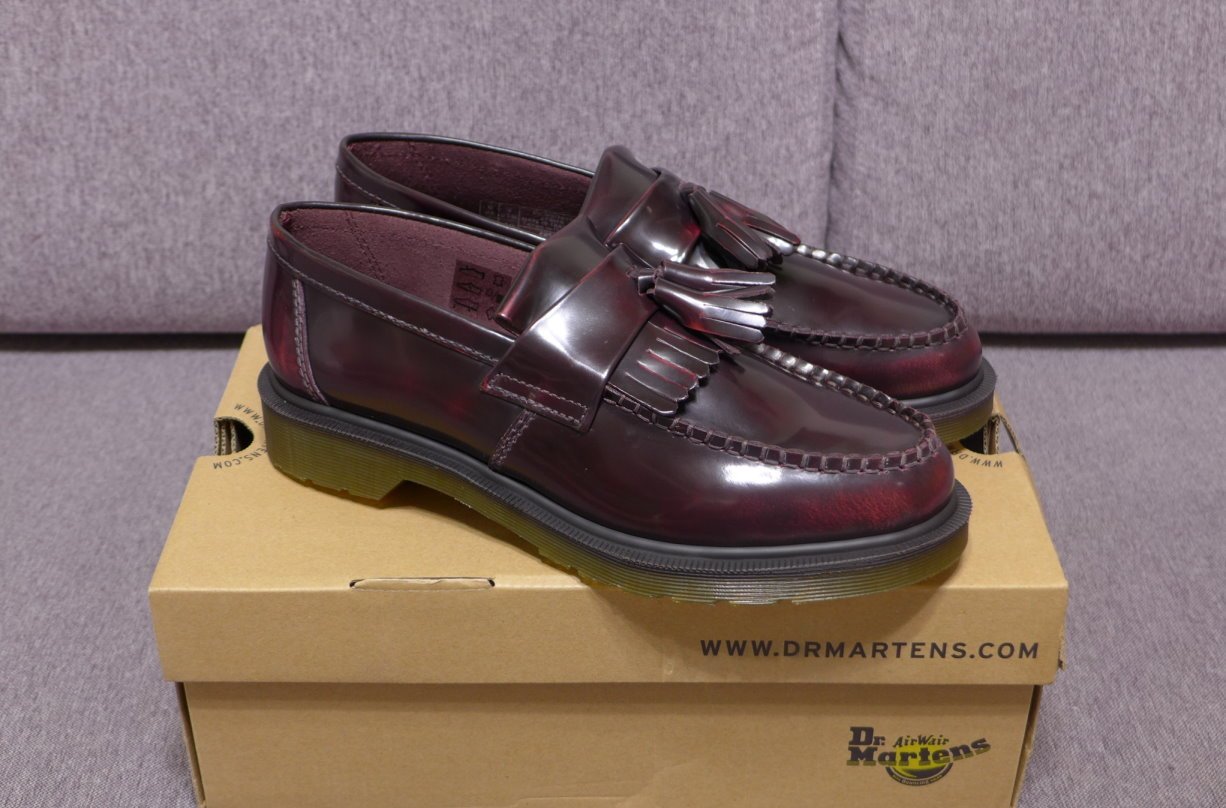 【jeanstar代購】Dr. Martens Adrian Arcadia 馬汀 經典款 流蘇樂福鞋 酒紅 | Yahoo奇摩拍賣