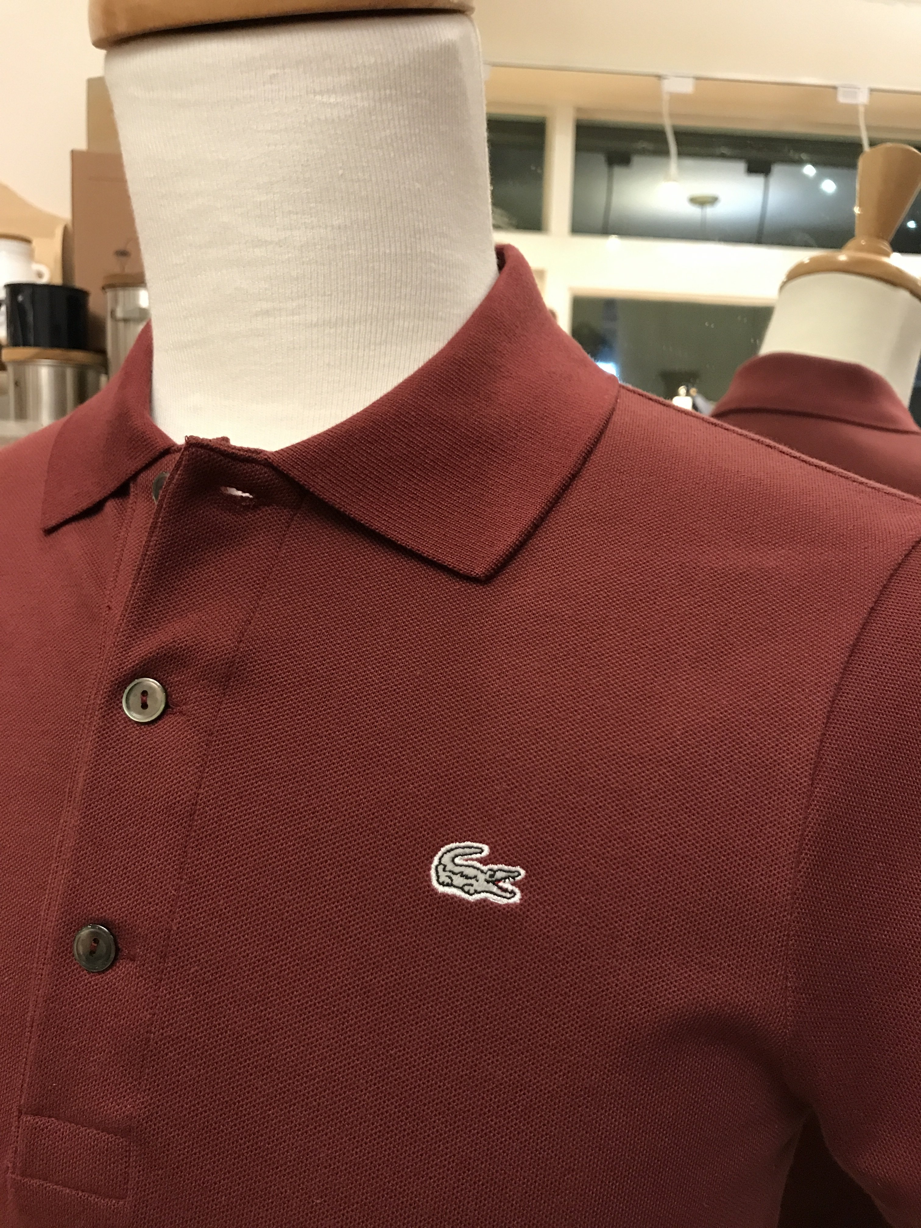 張開先生】日本帶回Lacoste 酒紅Slim Fit Polo衫| Yahoo奇摩拍賣