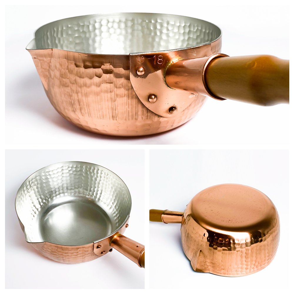 最速出荷 丸新 純銅雪平鍋 21cm H-2208 熱伝導率の高い純銅鍋 日本製