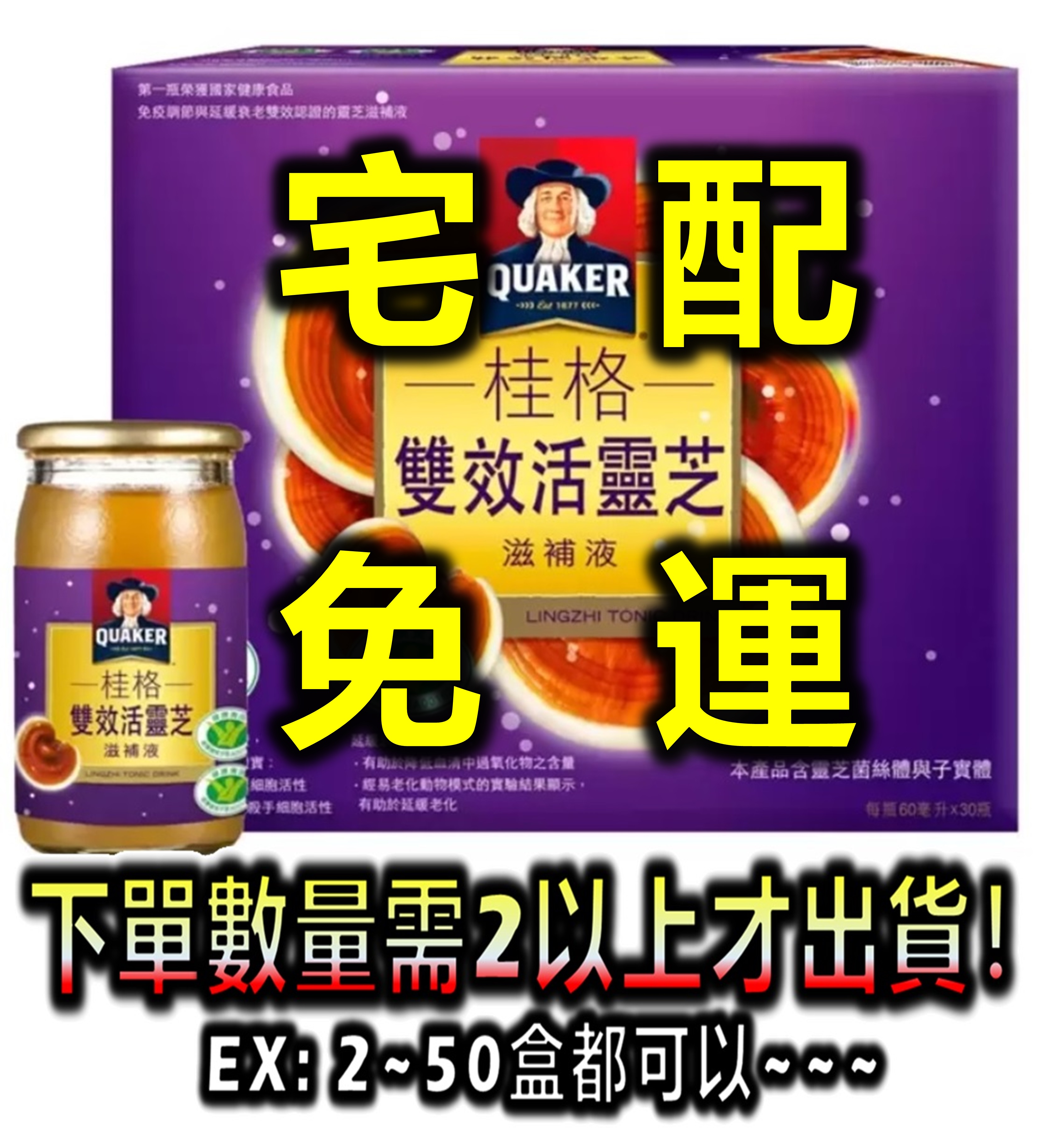 【宅配免運】桂格 雙效 活靈芝 滋補液 60毫升 60ml X 30入 好市多 代購 COSTCO