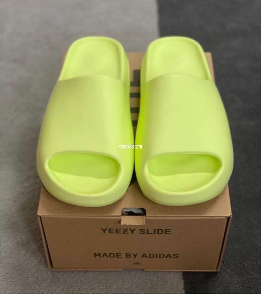 ADIDAS YEEZY SLIDE 熒光色舒適休閑拖鞋男女HQ6447 | Yahoo奇摩拍賣