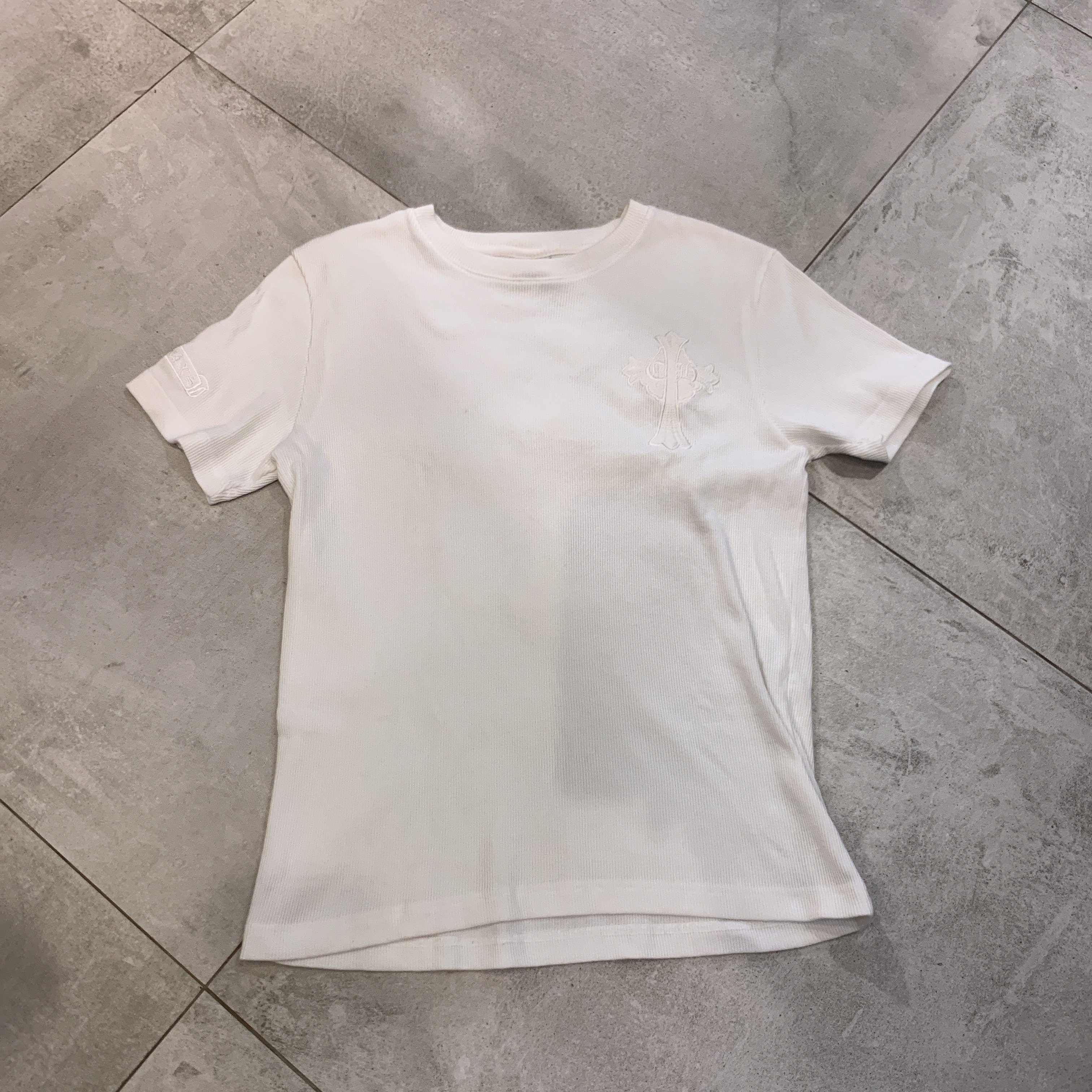 專櫃正品 限定版 Chrome Hearts   白色短袖棉T恤 ( M)