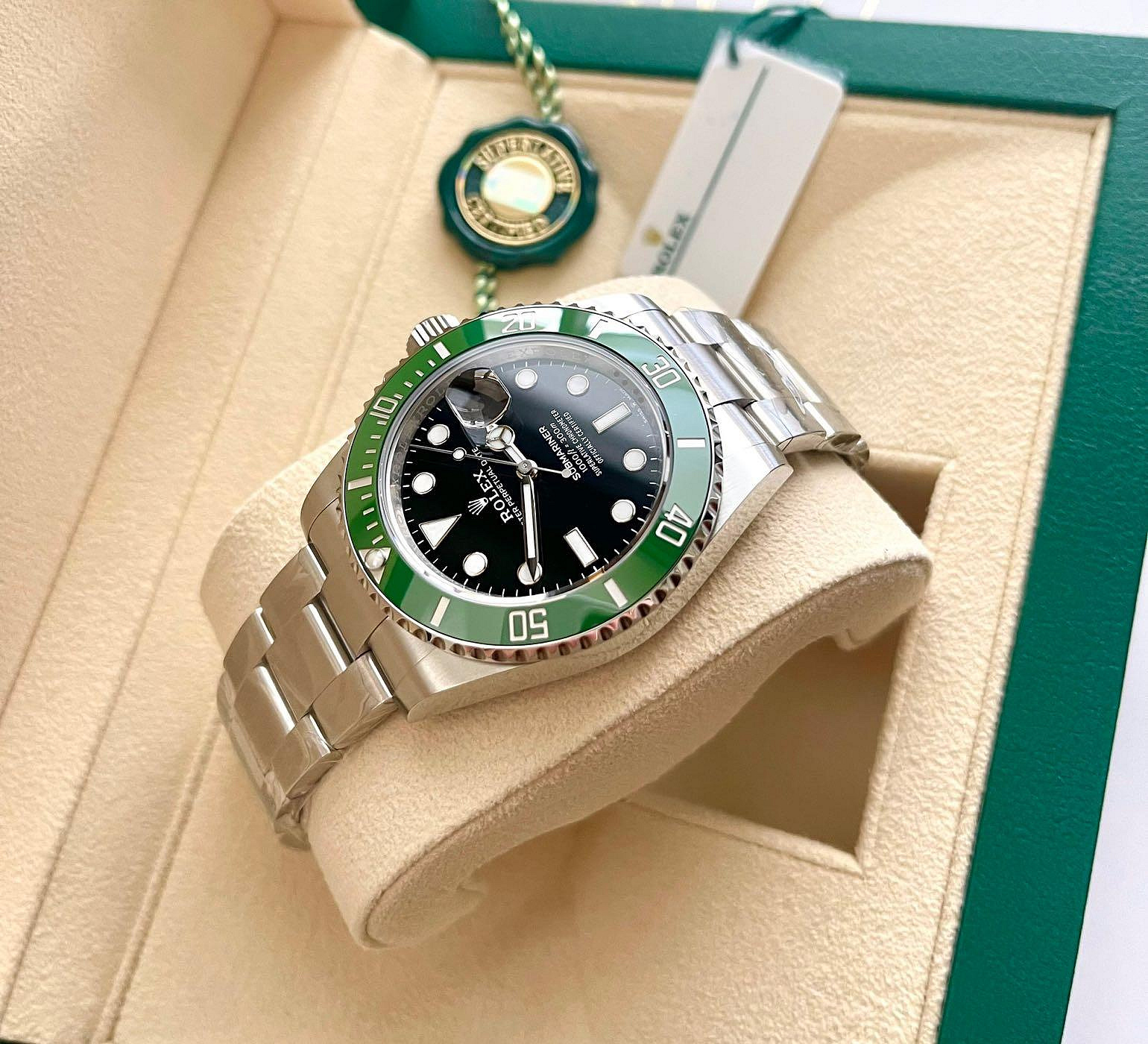 全新 Rolex 126610LV 新款41綠水鬼 2024-2月保卡 MK2 草原綠陶磁圈