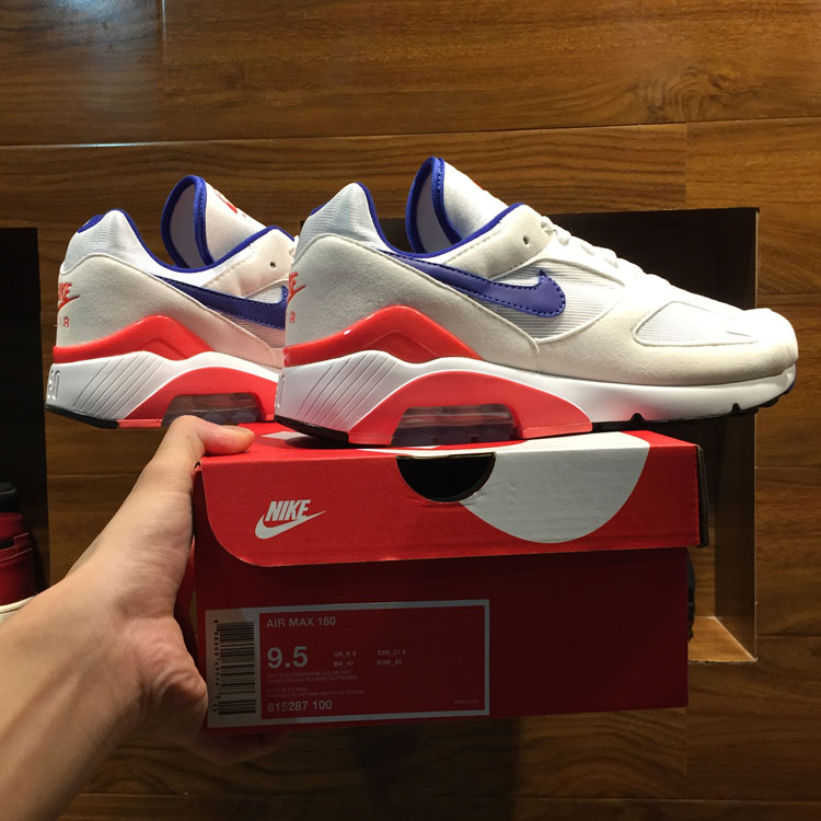 NIKE Air Max 180 OG 復古氣墊網布麂皮休閒運動慢跑鞋男鞋615287 100