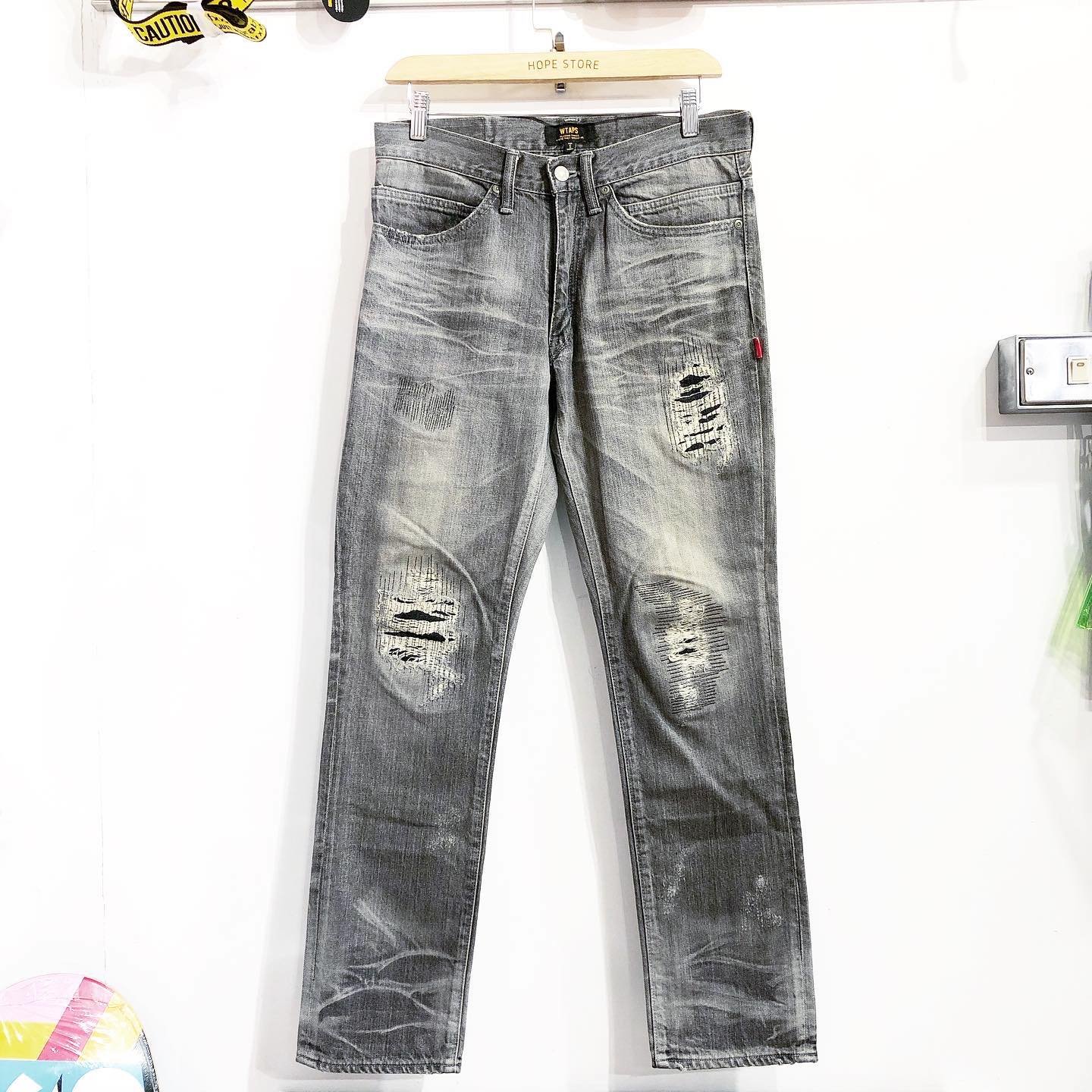 希望商店】WTAPS BLUES VERY SKINNY 15SS 黑水洗破壞牛仔褲| Yahoo奇摩拍賣