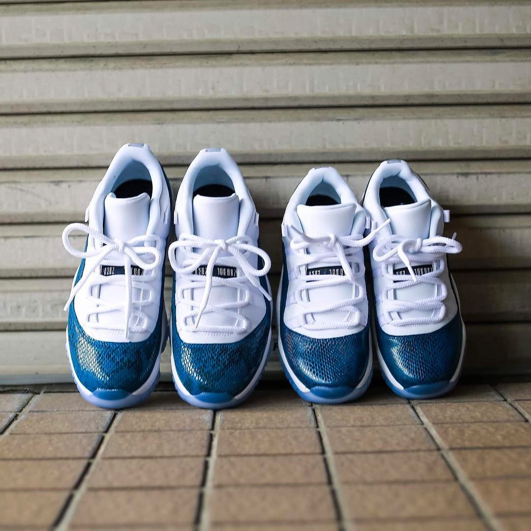 奢華升級－AIR JORDAN 11 RETRO LOW LE“Snakeskin”藍蛇紋 CD6846-102