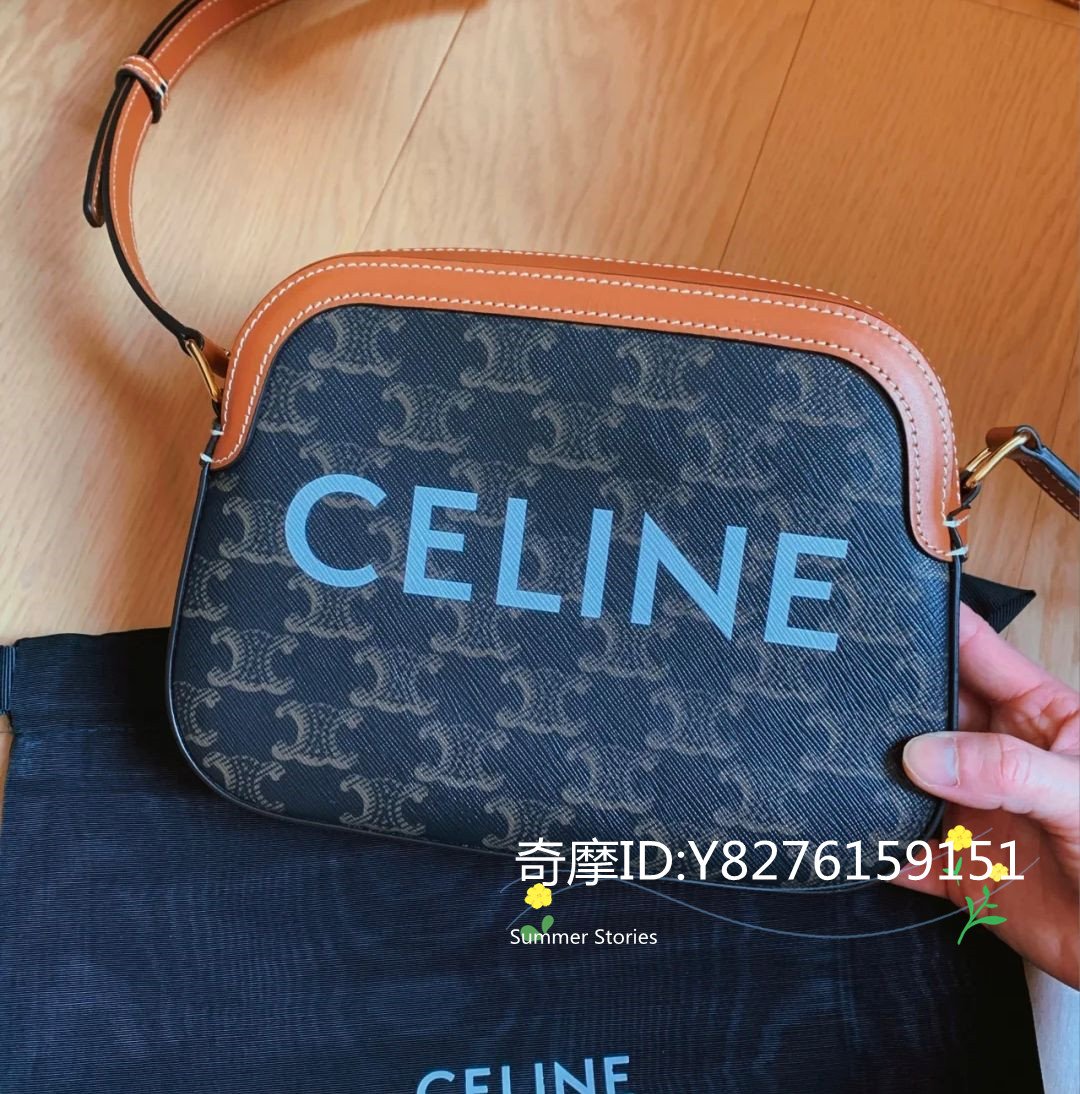 CELINE 賽琳TRIOMPHE 帆布經典原花小型相機包肩背包斜背包191522BZK 