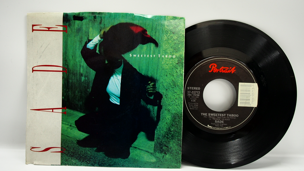 45 rpm 7吋單曲 Sade 【Sweetest Taboo】1985 美國首版