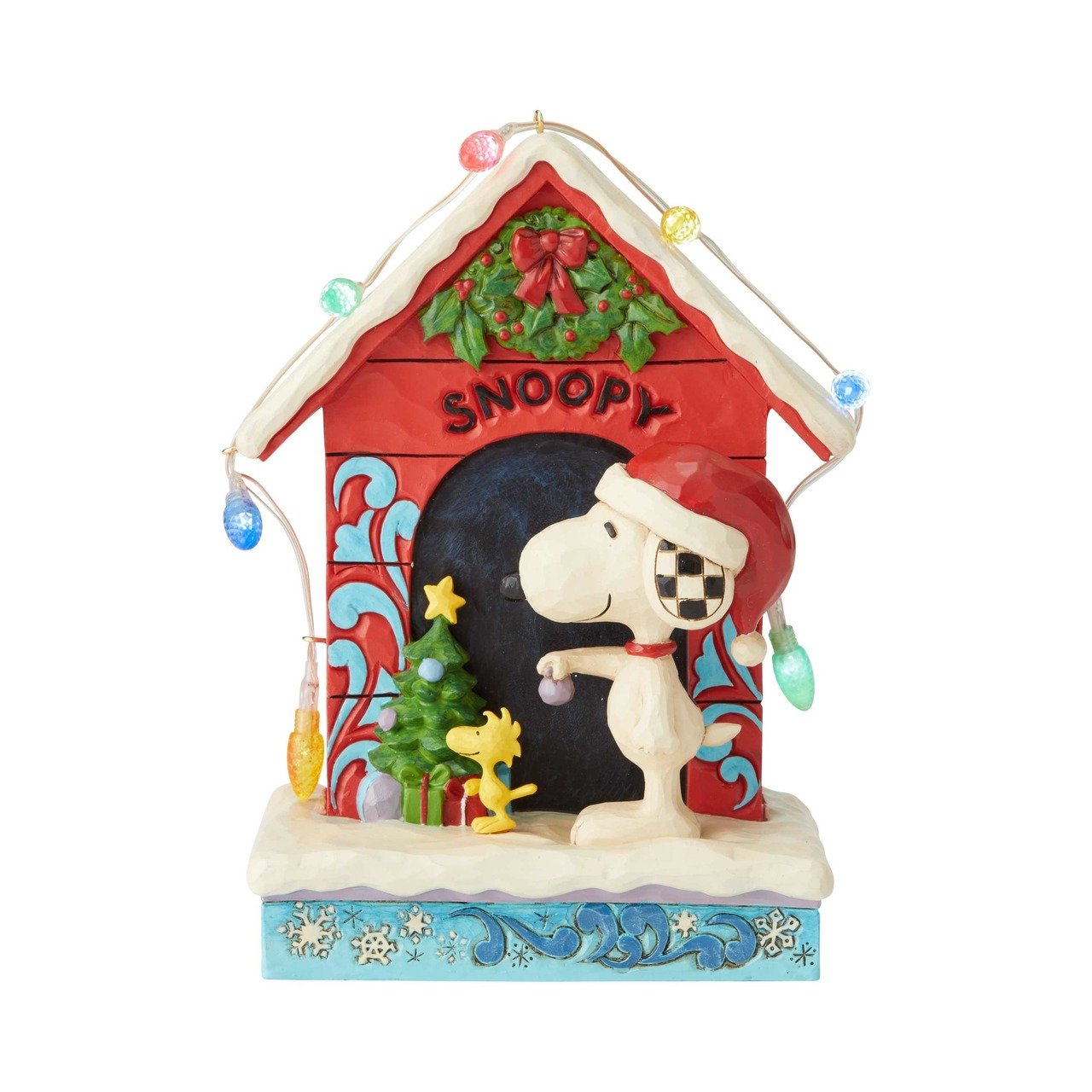 Dona美國代購 預購 Enesco Snoopy 史努比和糊塗塔克一起裝飾聖誕狗屋 Led燈會發亮 塑像公仔擺飾 Yahoo奇摩拍賣