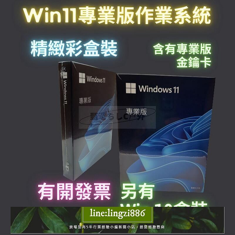 【現貨】in11 專業版 彩盒 win 10 pro 序號 金鑰 windows 11 10 作業系統 重灌 支持繁中