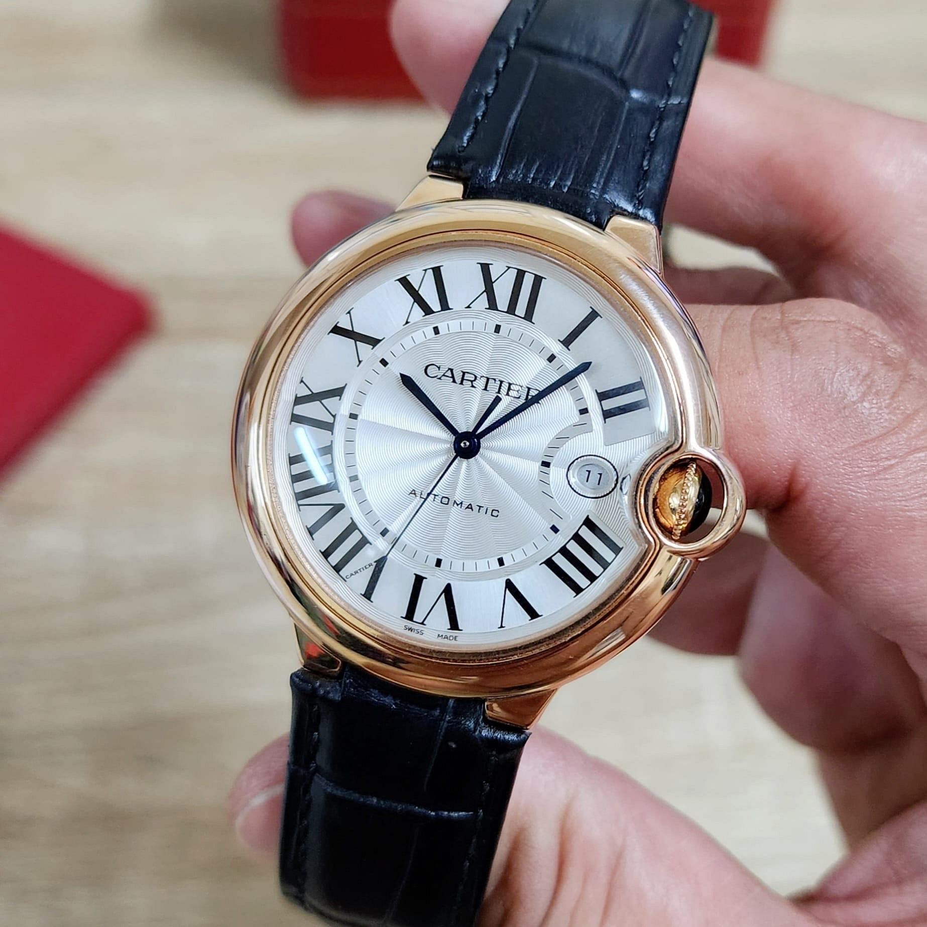 收訂 保留中 【個人藏錶】 CARTIER 卡地亞 W6900651 18K金玫瑰金 大型 藍氣球 42mm 2014年 台南二手錶