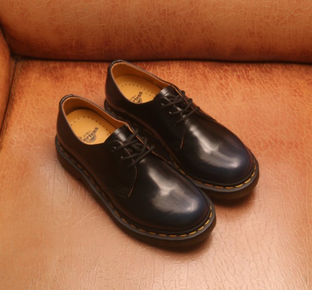 『好鞋堂』代購 Dr.Martens 馬丁博士 固特異 實拍1461三孔低幫 真皮 馬汀鞋 馬丁靴 工裝鞋 皮鞋 擦色藍
