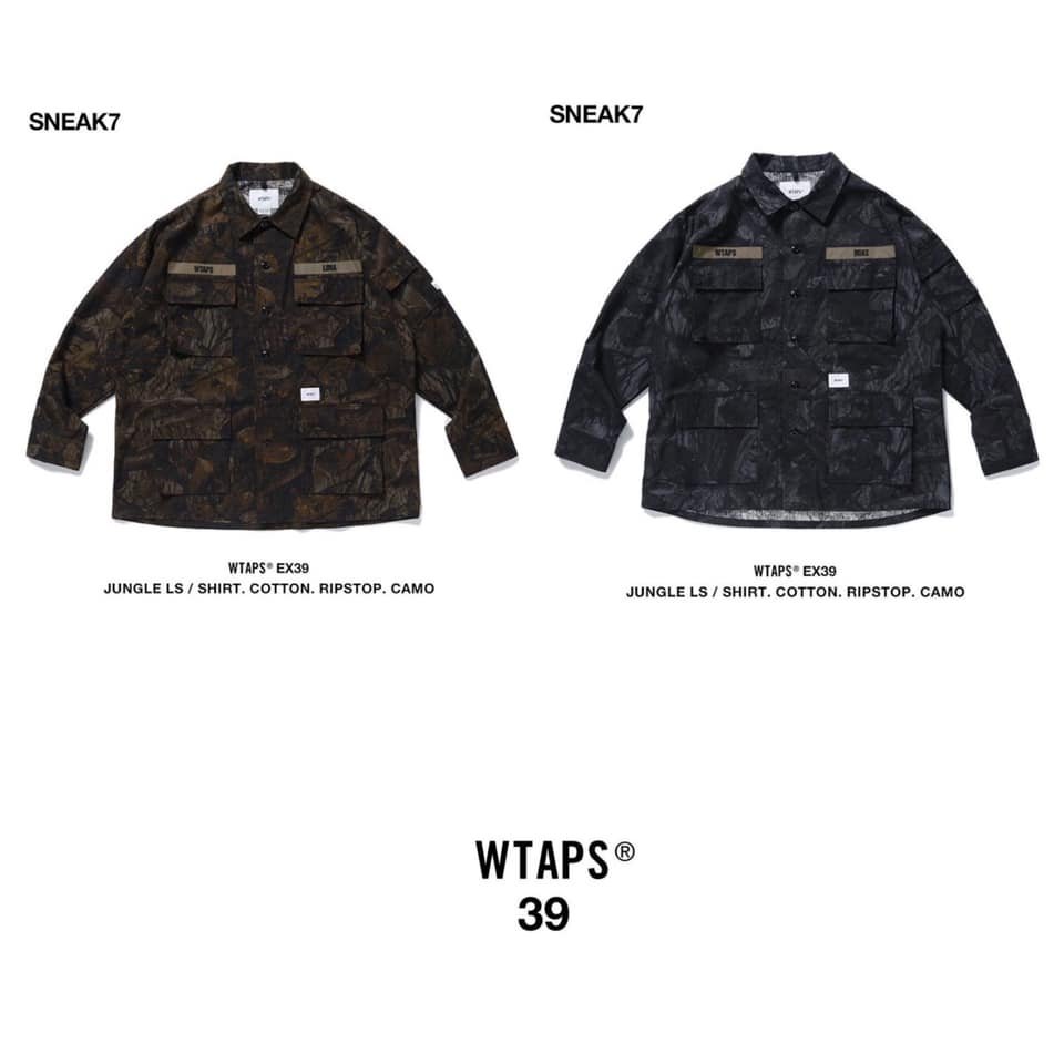 新販売 WTAPS JUNGLE LS SHIRT RIPSTOP CAMO 黒 L シャツ