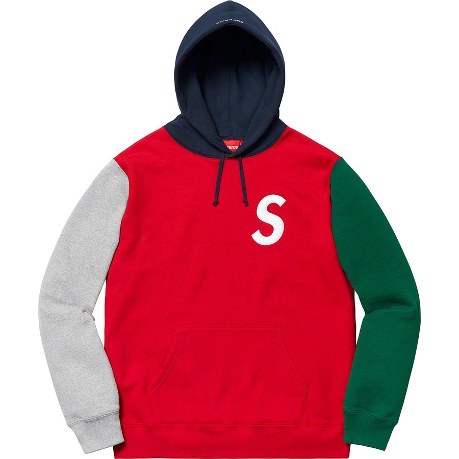 日貨代購CITY】2019SS Supreme S Logo Colorblocked Hooded 帽T 現貨