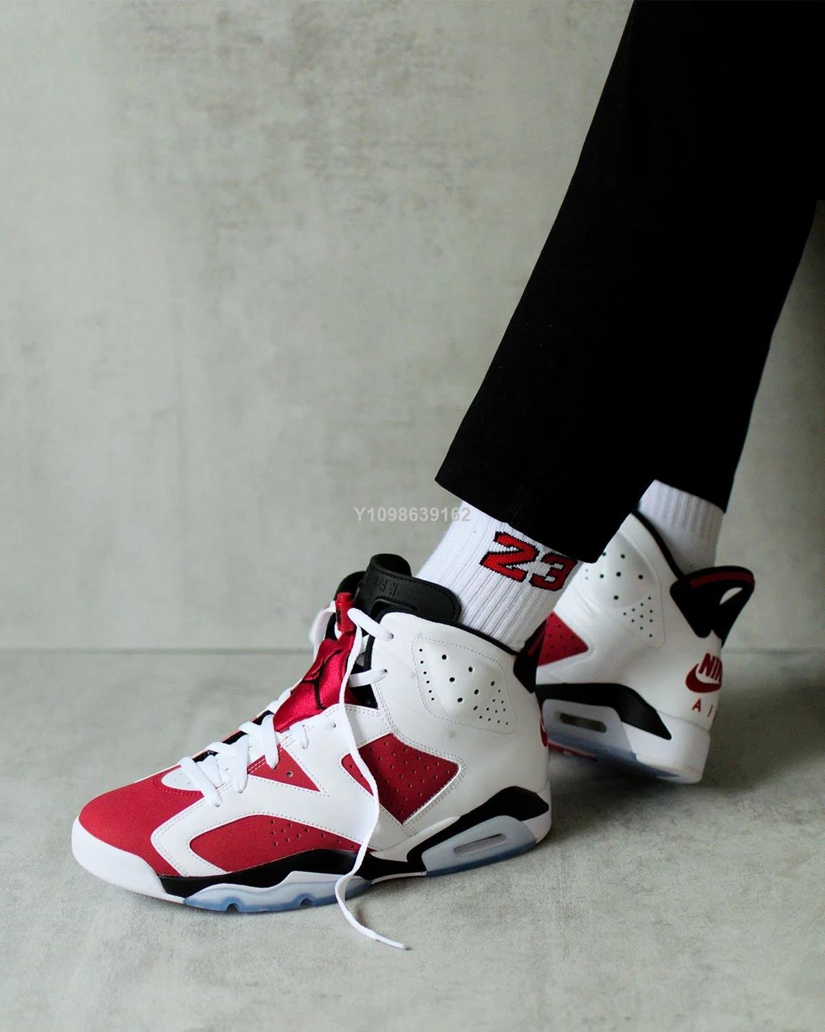 代購】NIKE AIR JORDAN 6 RETRO 喬丹胭脂紅運動百搭籃球鞋CT8529-106男