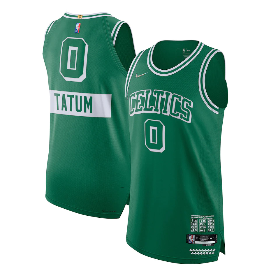 【現貨優惠】Nike Jayson Tatum 塞爾蒂克 75週年 城市版 AU 球員版 球衣 M號