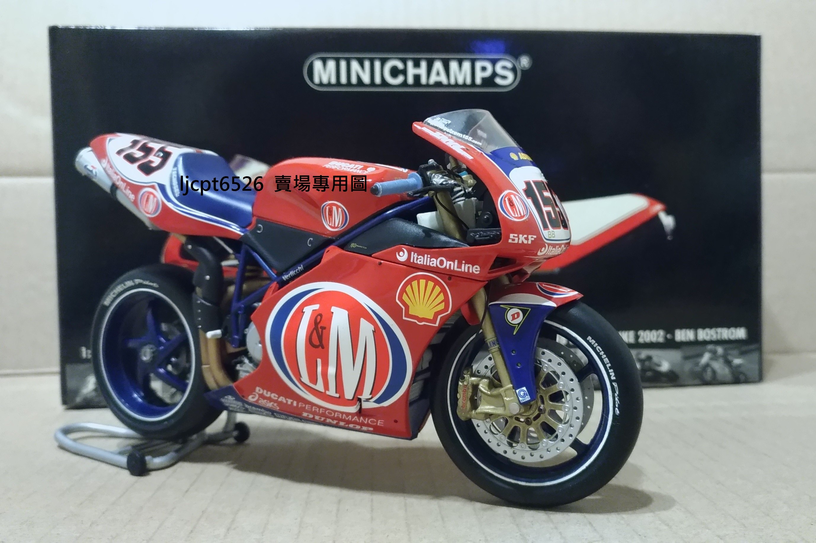 定価ミニチャンプス DUCATI 998R・BRITISH SUPERBIKE 2002・MICHAEL RUTTER 1/12 バイク オートバイ