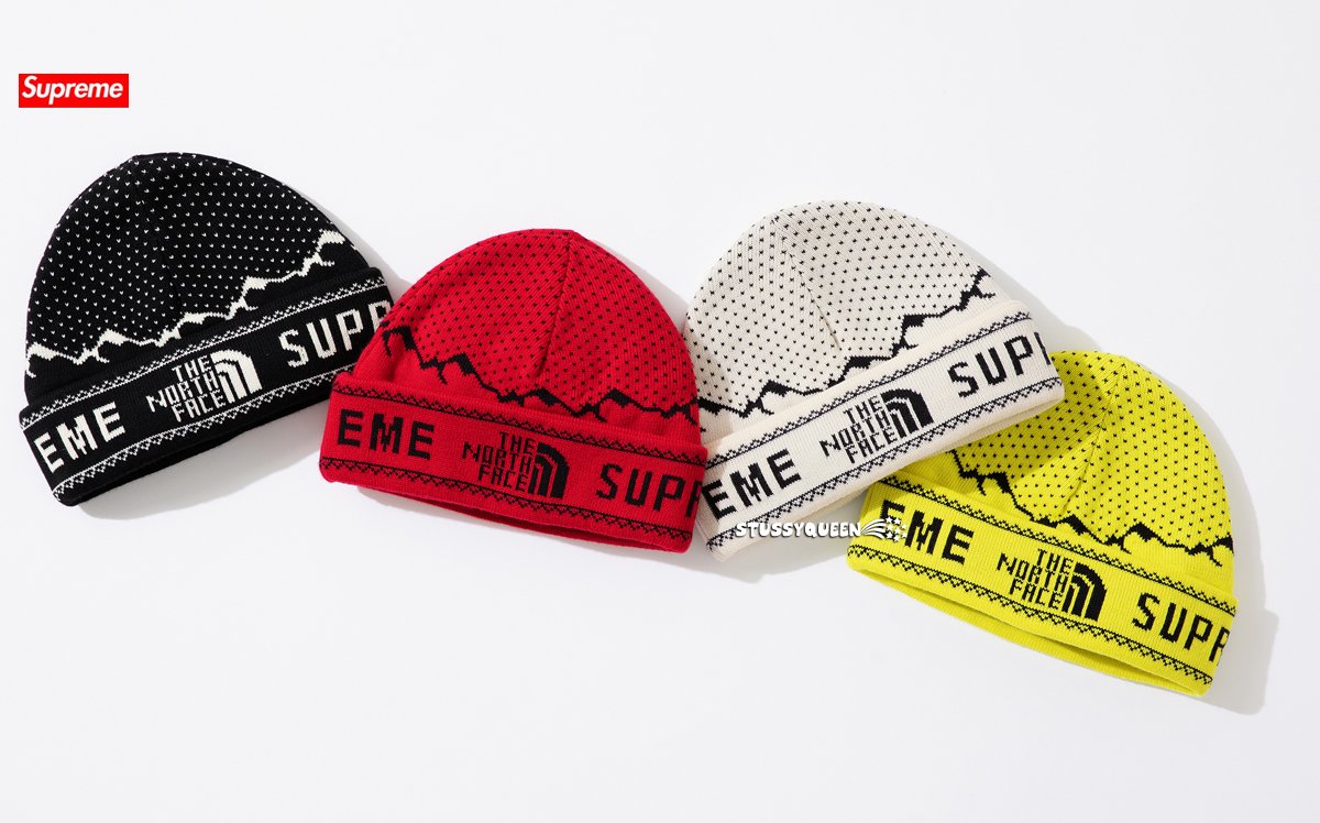 supreme north face fold beanie