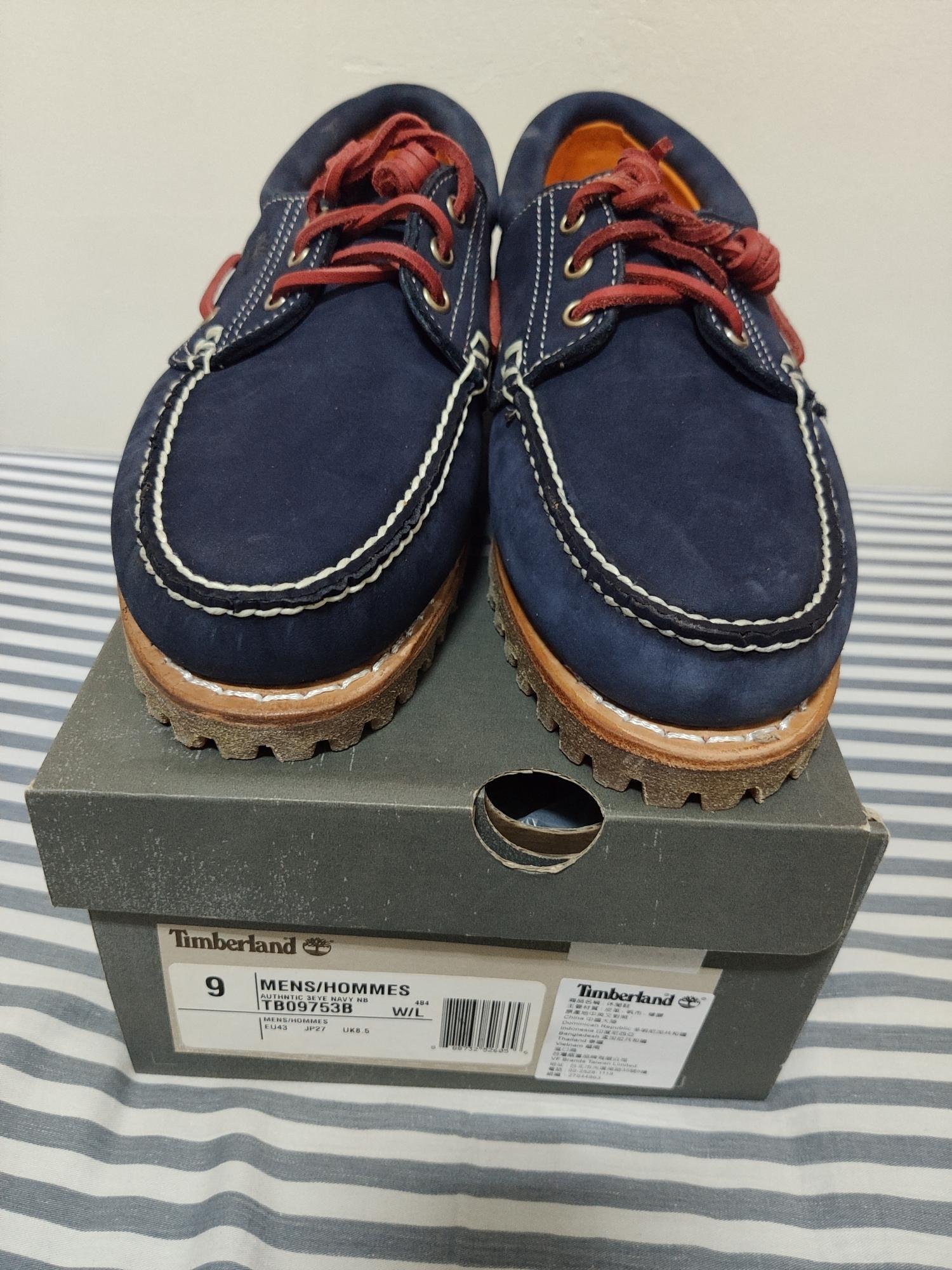 全新台灣專櫃Timberland 帆船鞋（雷根鞋） U.S 9W寬版，經典款限量色