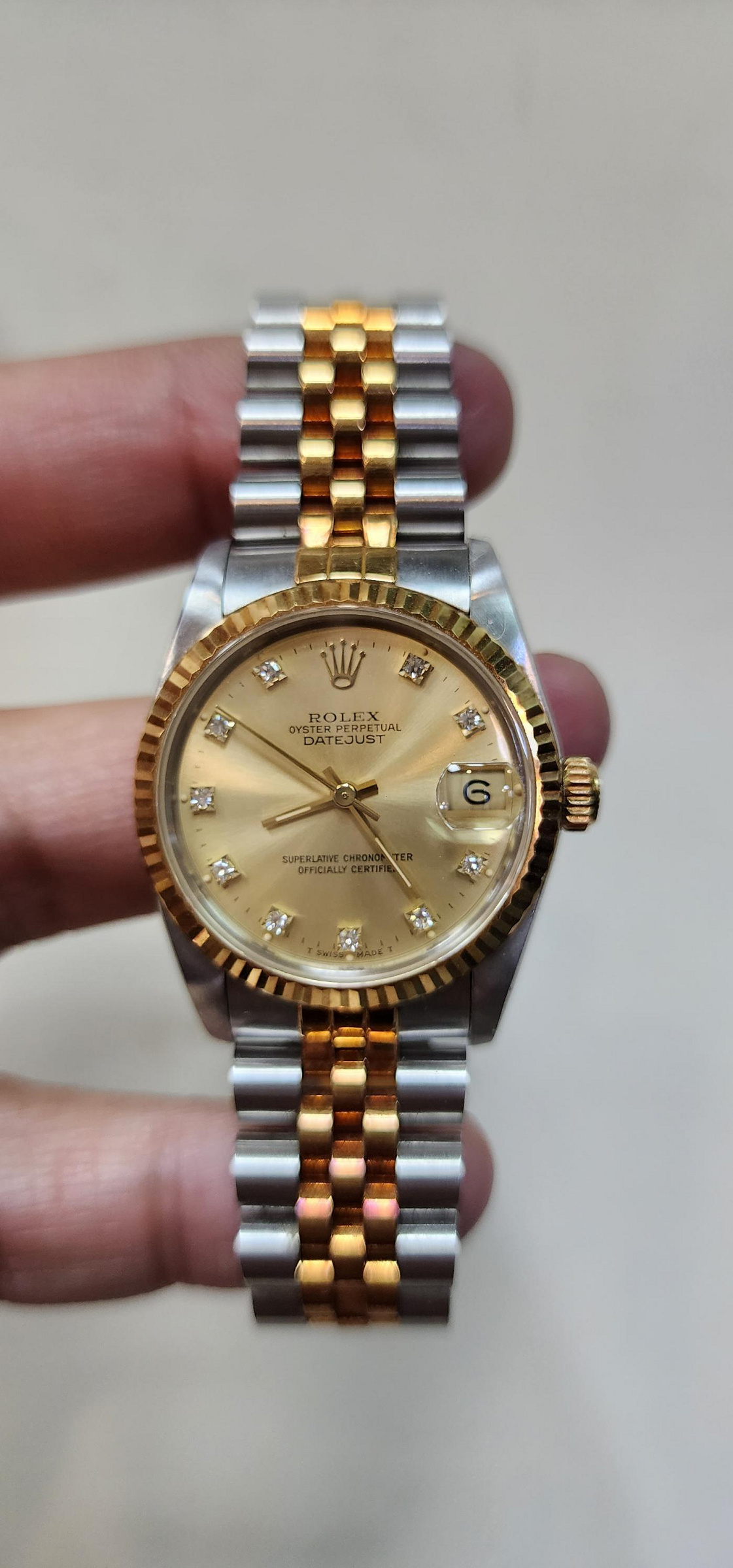 勞力士 rolex 68273 18k 半金 中型 31mm