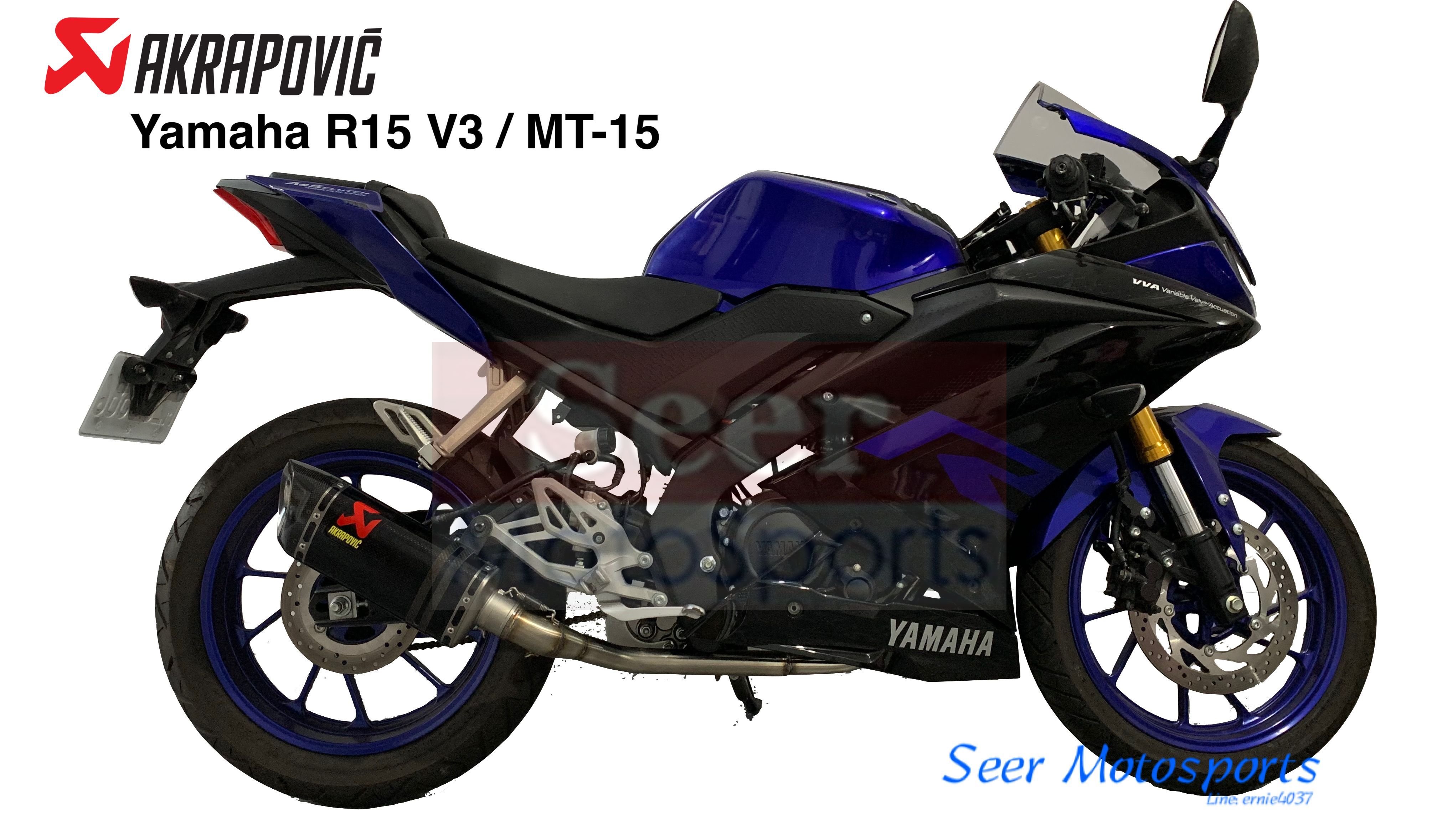 [Seer] 現貨 Akrapovic Yamaha R15 V4 MT15 蠍子管 碳纖維 全段 排氣管 另有 鈦合金