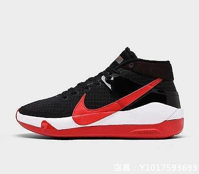 NIKE ZOOM KD13 經典 復古 高幫 實戰 緩震 耐磨 黑紅 休閒 運動 籃球鞋 CI9948-002 男鞋公司級