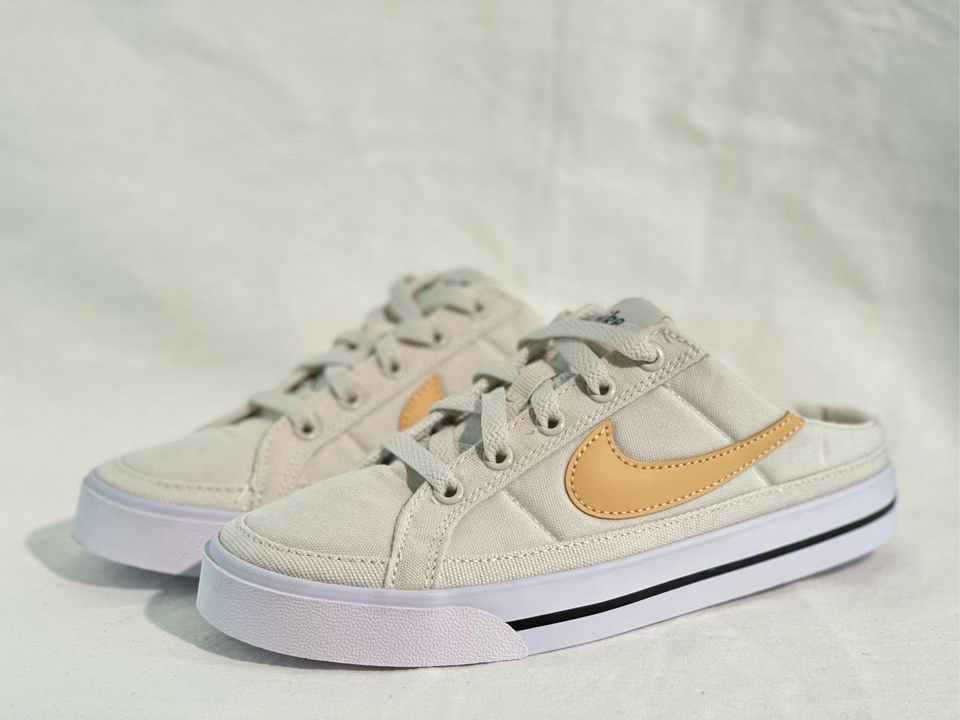 NIKE COURT LEGACY MULE 米色奶茶勾穆勒鞋懶人鞋女鞋DB3970-002