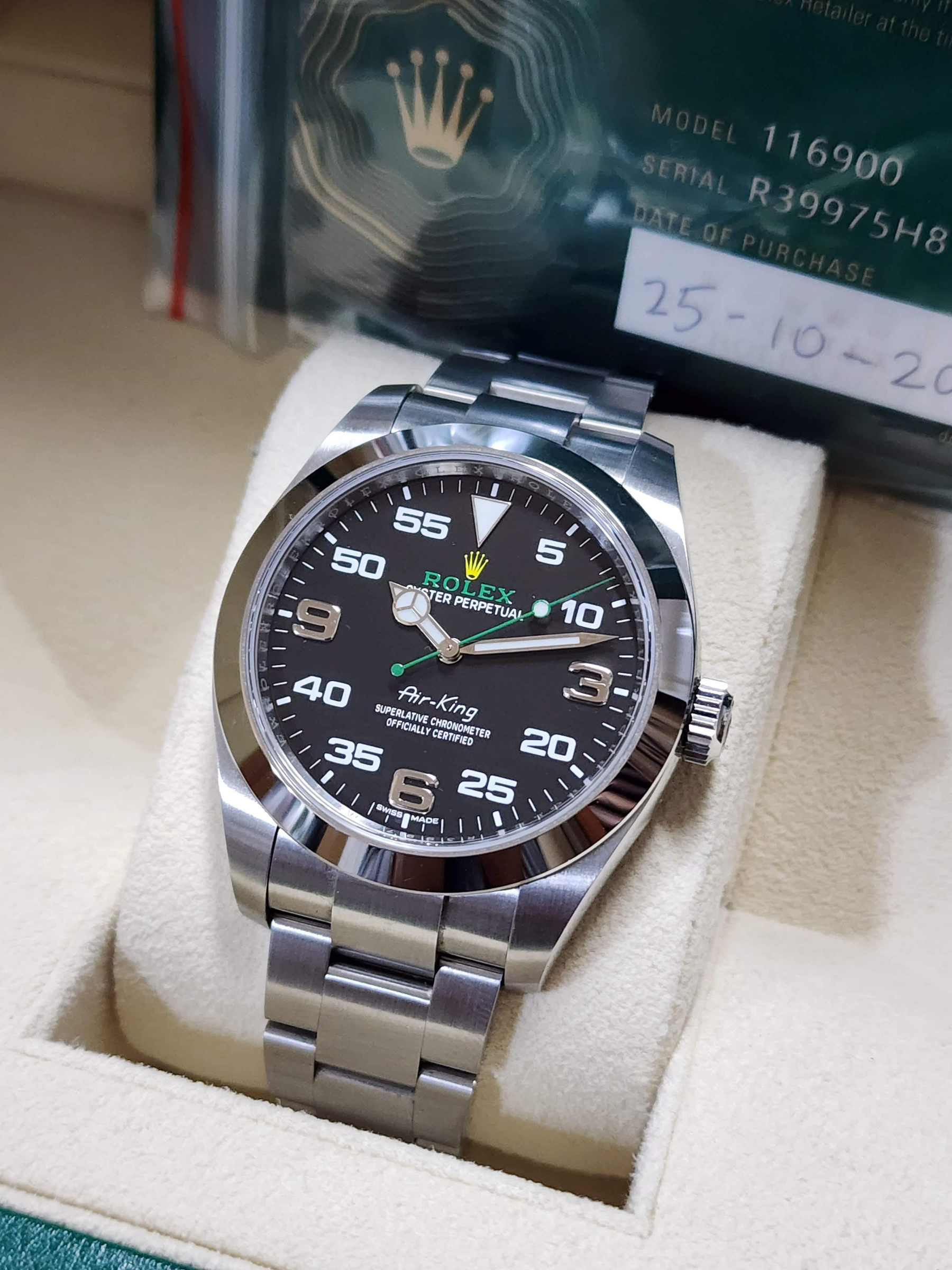 2021新卡 ROLEX 勞力士 Air-King 116900 空中霸王 黃色皇冠 盒單齊全