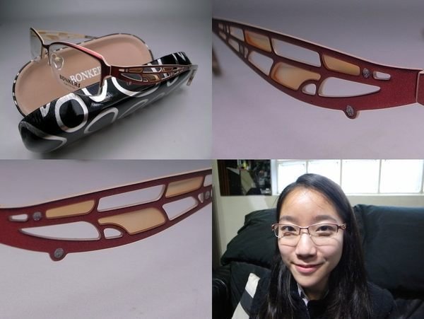 信義計劃眼鏡 Bonkers 日本玫瑰金色水鑽鏤空金屬橢圓框半框下無框 BO JF 超越 Z Rey