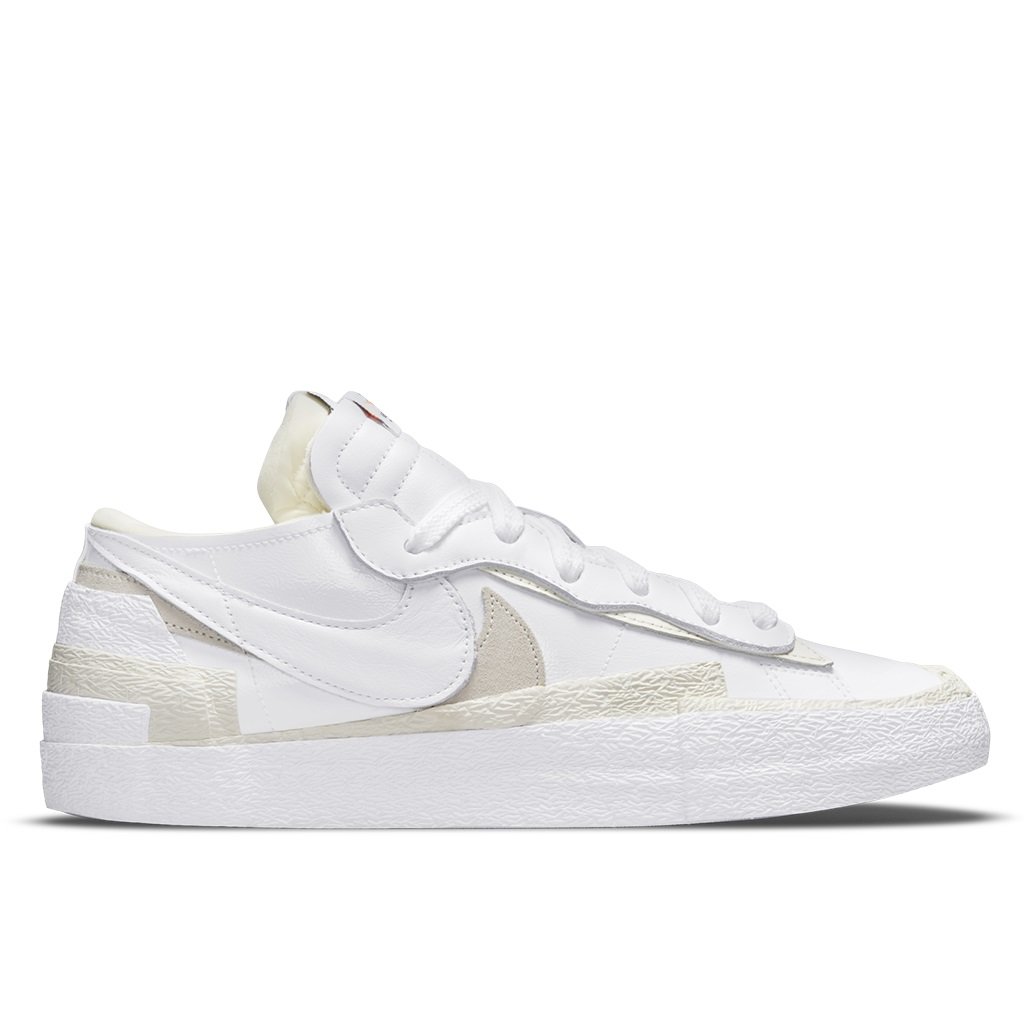 預購商品】NIKE X SACAI BLAZER LOW WHITE PATENT 白米白【DM6443-100