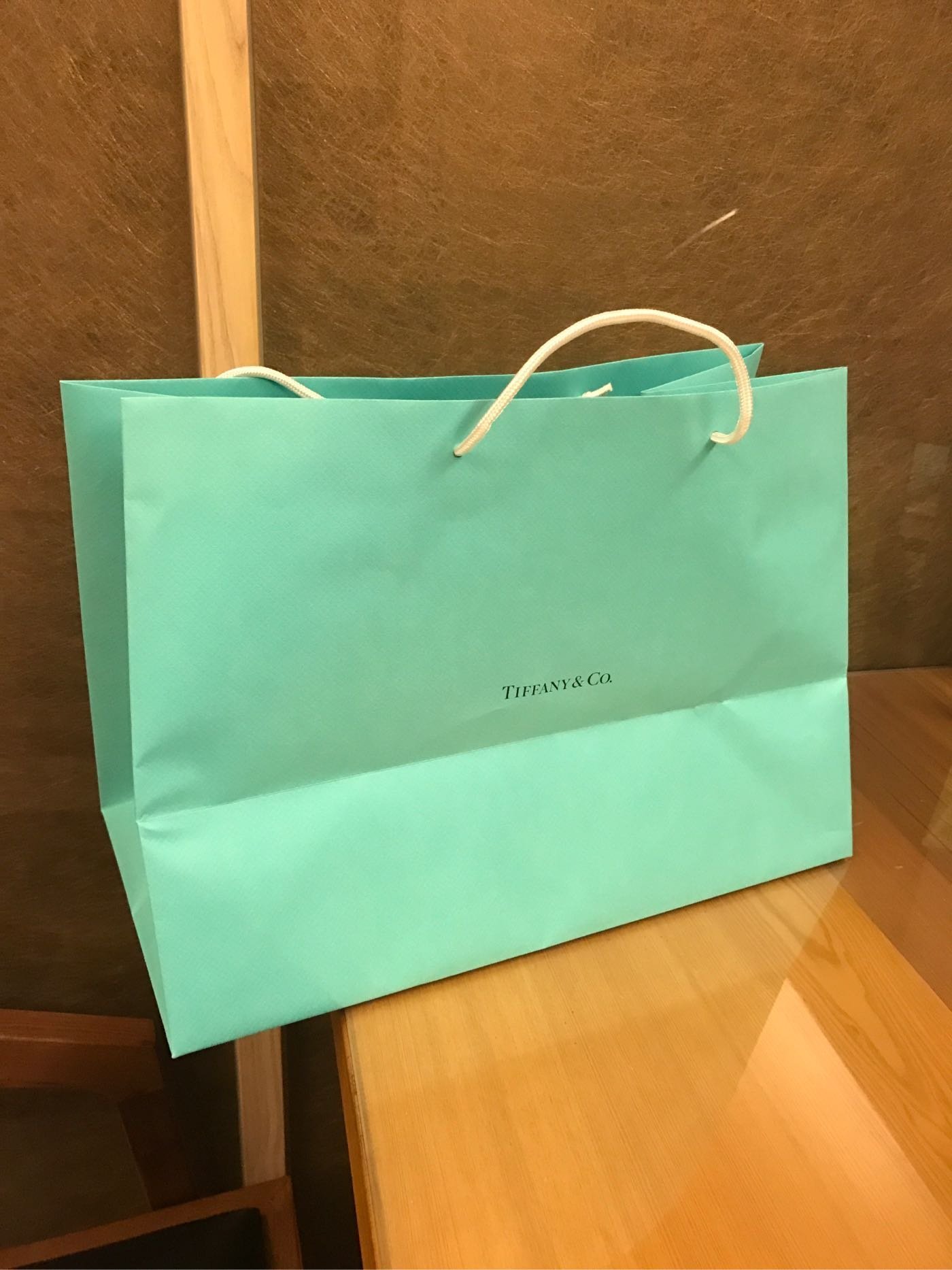 全新Tiffany & Co 名牌紙袋-購物袋包裝袋手提袋禮物袋(大39*28*21cm