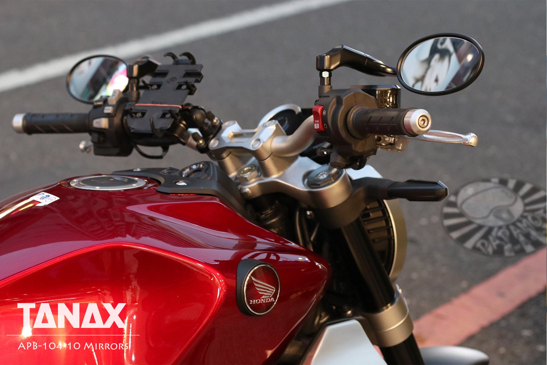 TANAX APB-104-10 後視鏡(CB1100 白宮 咖啡 Hakofugu Cafe Racer 牛角後照鏡)