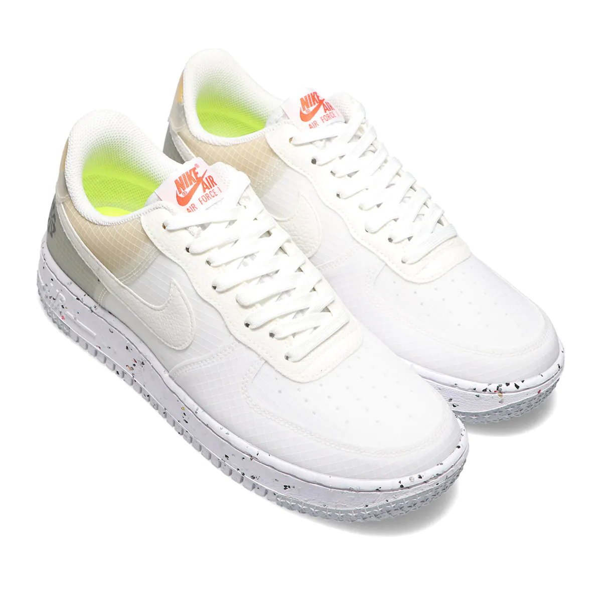 CodE= NIKE AIR FORCE 1 CRATER 環保材質籃球鞋(白灰橘) DH2521-100