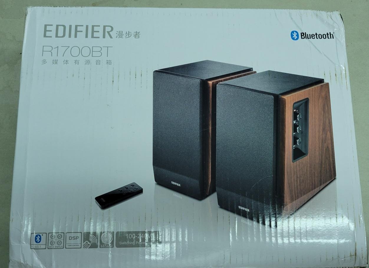 Edifier 漫步者 R1700BT 4吋 2.0 2聲道 藍牙5.1 書架 電視 電腦 喇叭 音箱 66W 主動式 DSP 木質 黑色 附遙控器