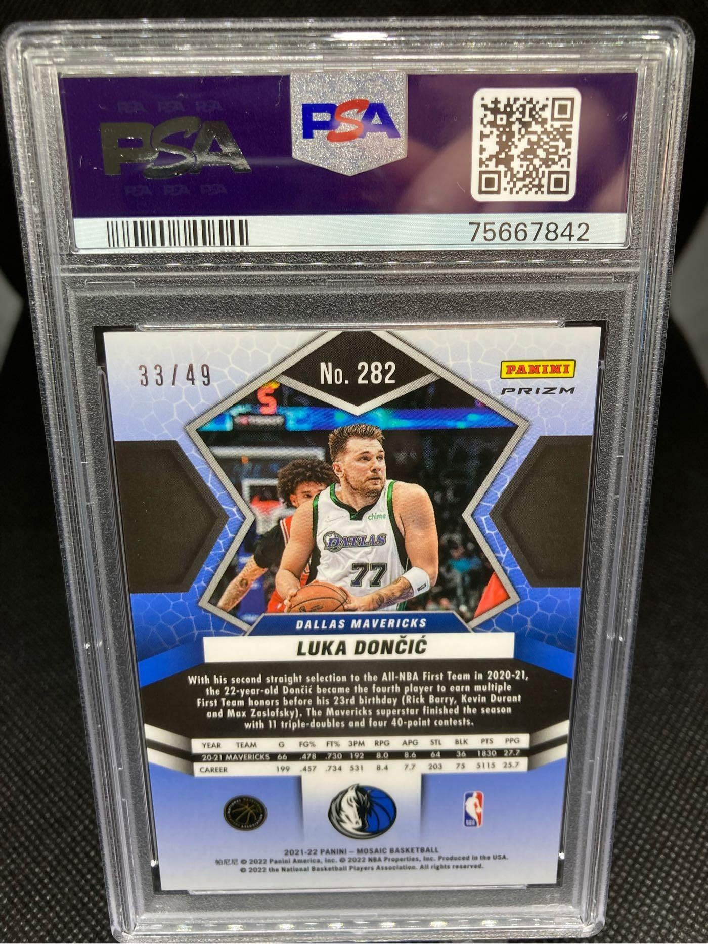 2020 Prizm Mosaic Luka Doncic NBA PSA 10-