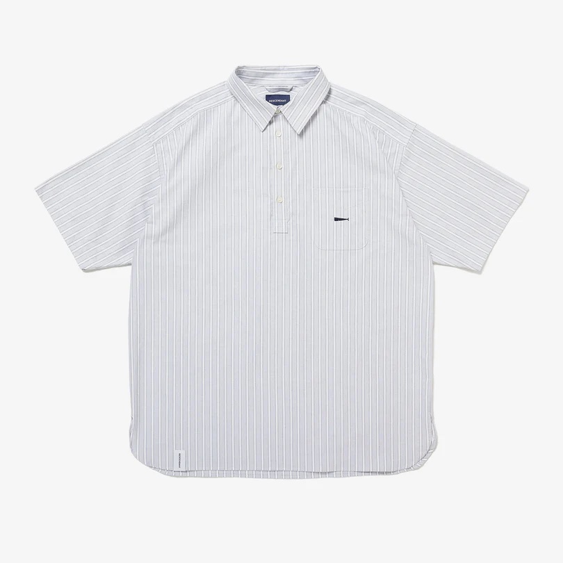 Descendant VOIL OXFORD MULTI STRIPE SS SHIRT 短袖條紋襯衫。太陽選