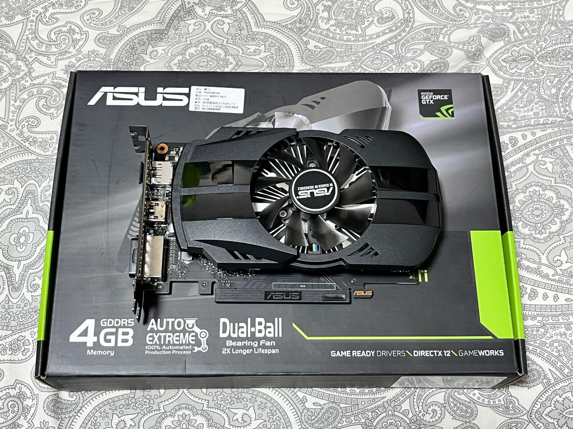 華碩 ASUS PH-GTX1050TI-4G顯示卡(2手）