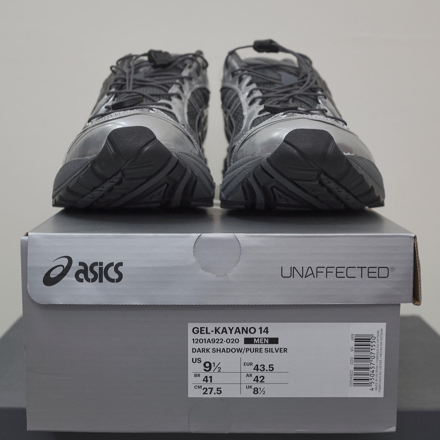 Asics X Unaffected GEL-KAYANO 14 銀黑US9.5 27.5CM | Yahoo奇摩拍賣