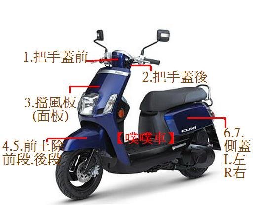 【噗噗車】YAMAHA山葉原廠車殼新CUXI100系列烤漆部分7件組!正廠零件/CUXI車殼