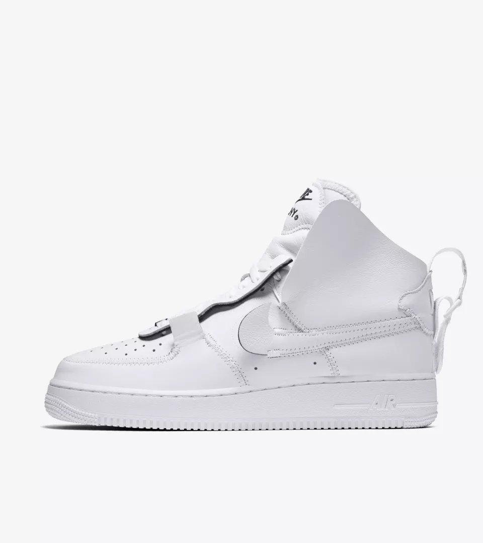 Nike x PSNY Air Force 1 空軍一號High White 高筒高幫真皮解構斷勾反