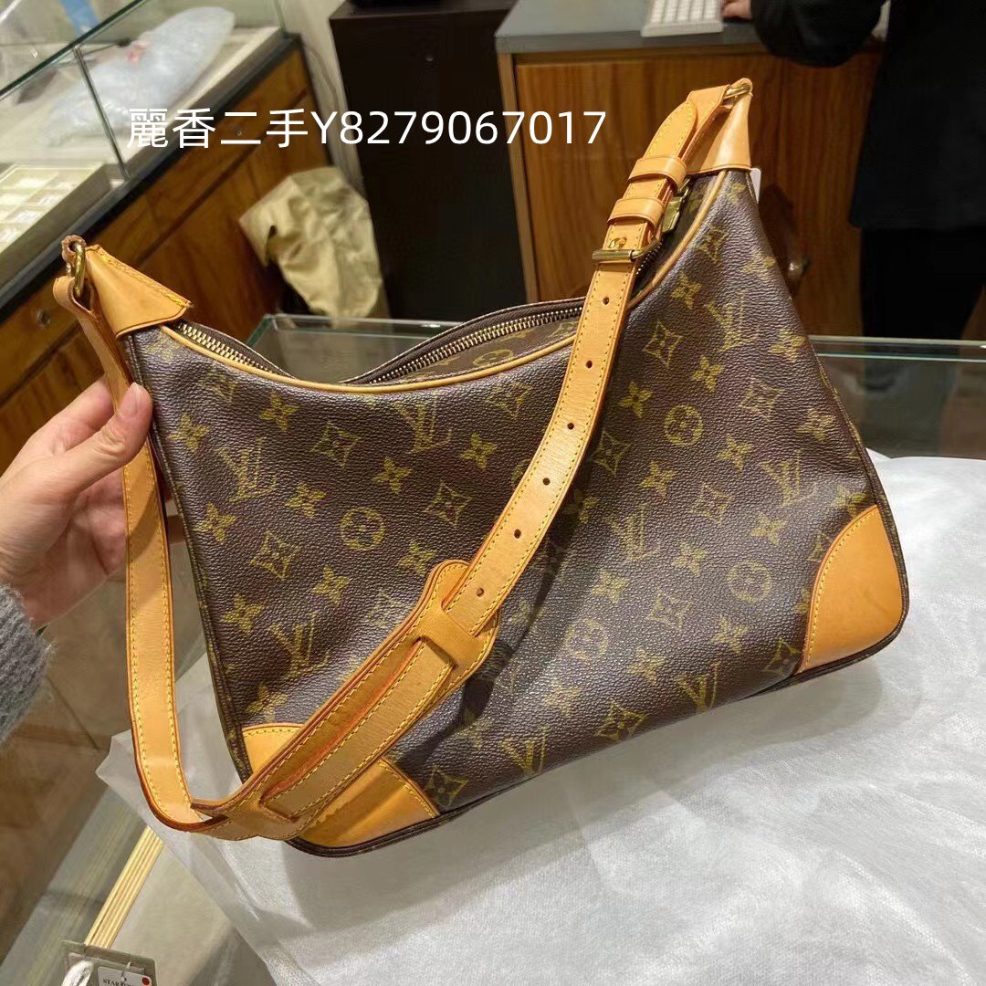 麗香二手 LV 路易威登 Boulogne手袋 中古包 牛角包 肩背包 斜挎包 女包 M51265