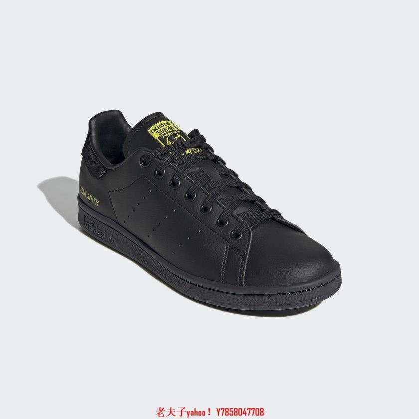 老夫子】Adidas Stan Smith Black Semi Solar Yellow 黑螢光綠H00326鞋