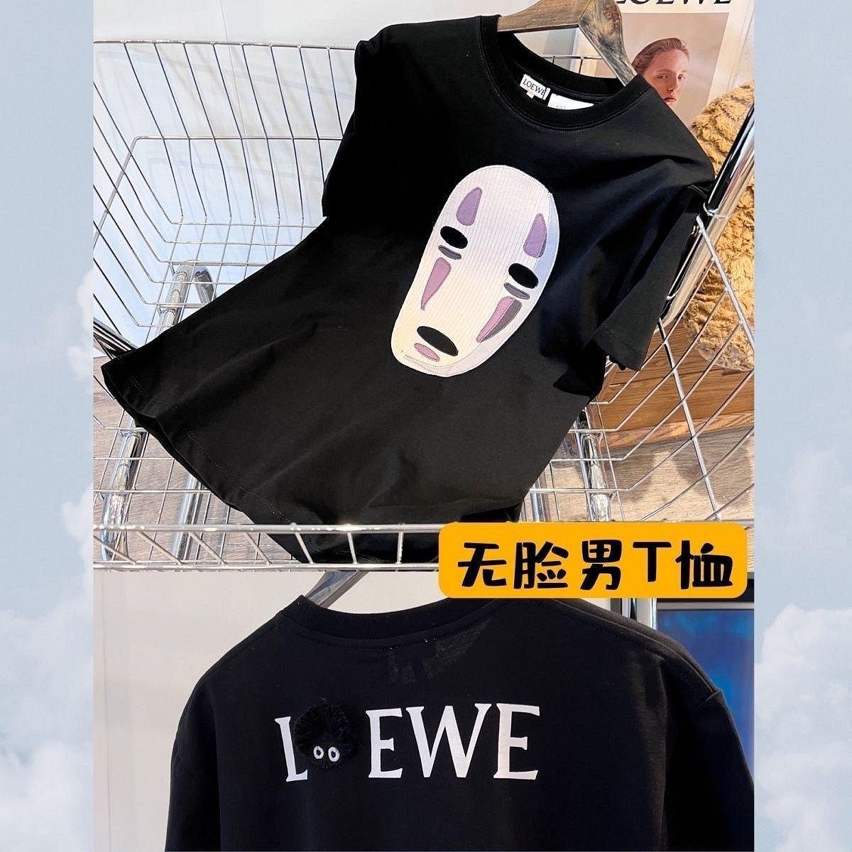 UU代購#LOEWE羅意威千與千尋面具無臉男短袖T恤寬松圓領男女情侶