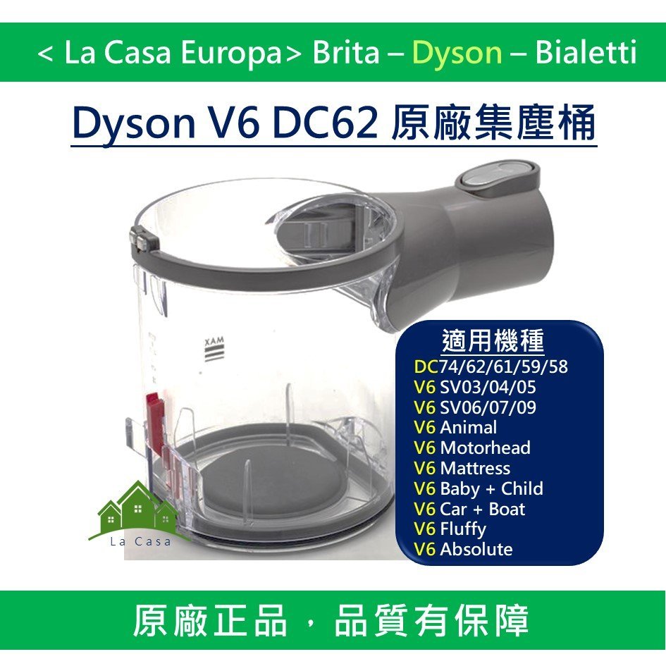 My Dyson 原廠 V6 Dc62集塵桶 適用dc74 V6 Fluffy Dc61 Dc58等機種 透明桶 Yahoo奇摩拍賣