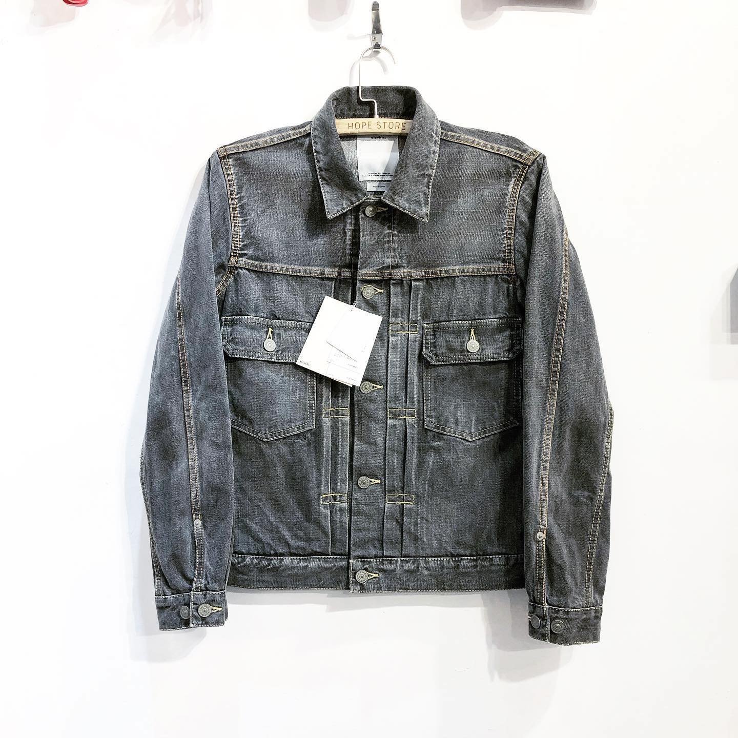 希望商店】VISVIM SS 101 JKT DAMAGED 14AW 絕版黑單寧水洗牛仔外套